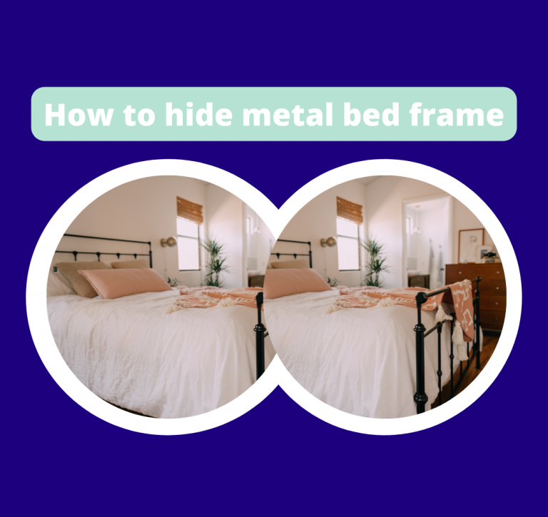 How to hide metal bed frame